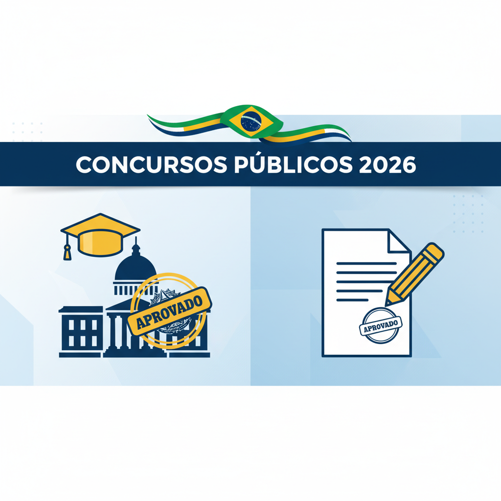 Concursos Públicos Abertos 2026 - vagas e salários