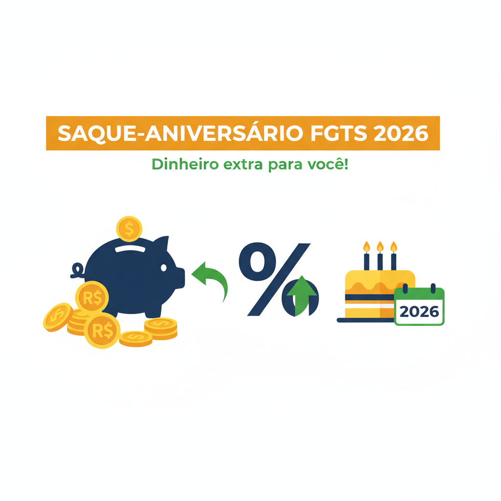 Saque Aniversário FGTS 2026 - calendário e tabela de valores