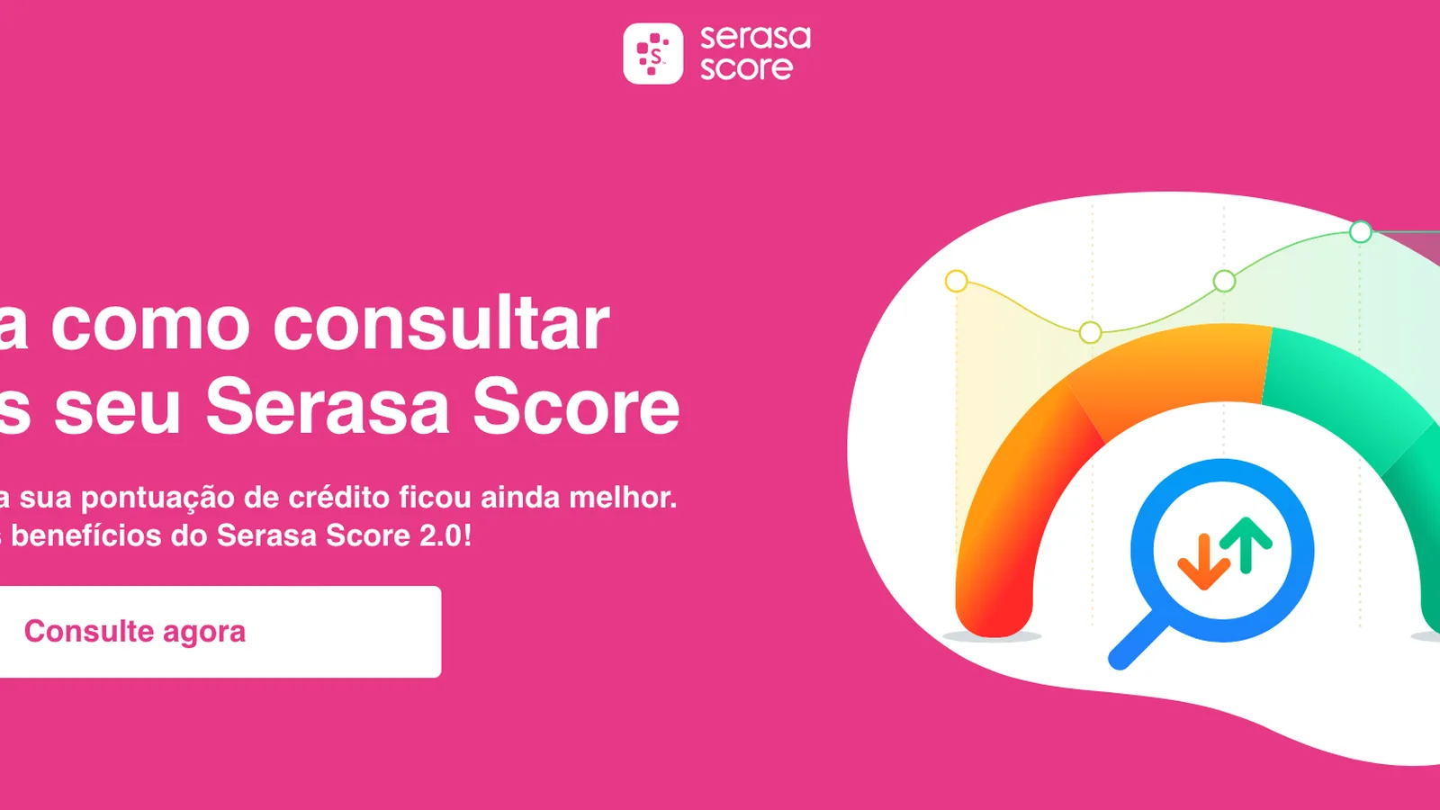 Tela de smartphone mostrando consulta de Score Serasa