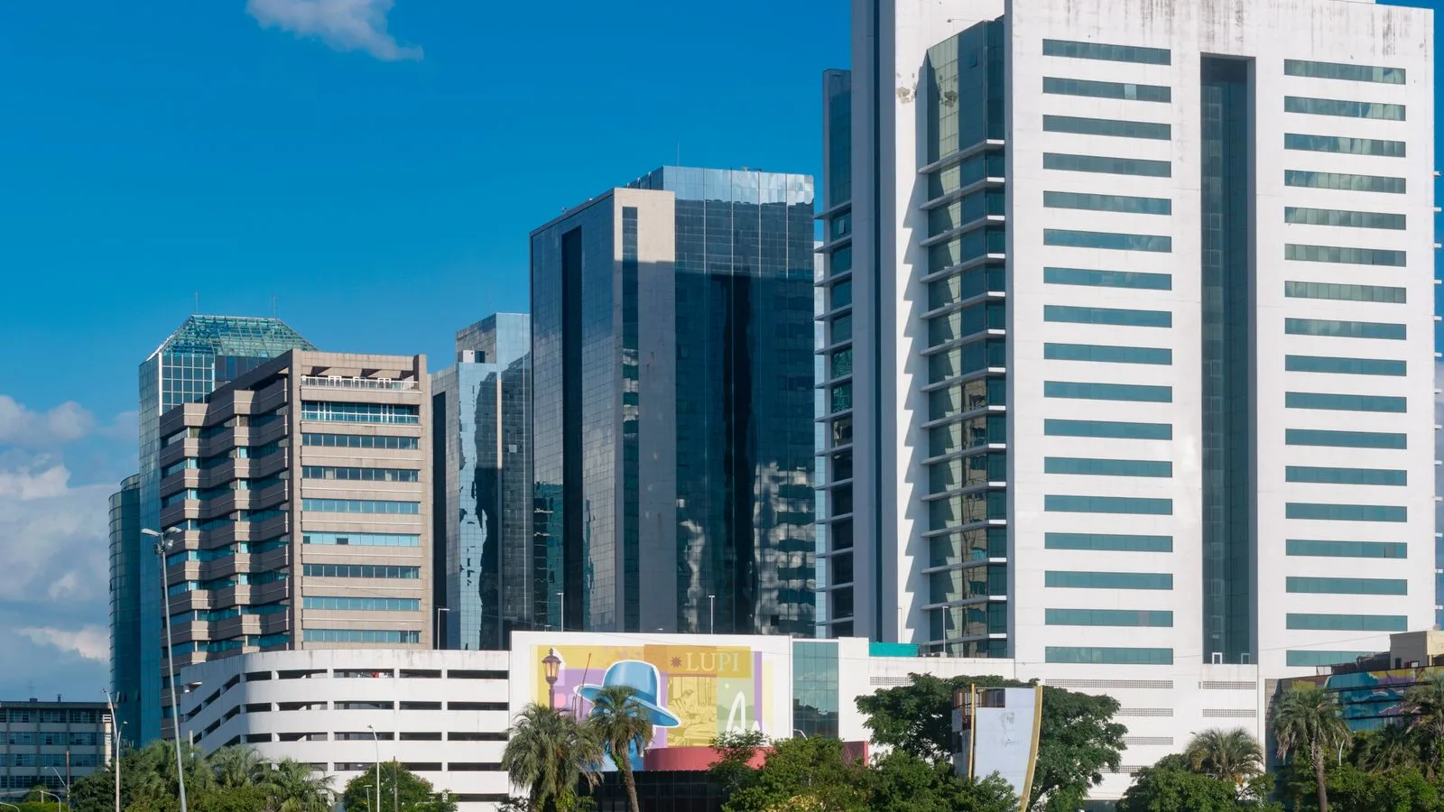 View of modern skyscrapers in Porto Alegre, capturing urban architecture and vibrant city life.